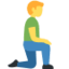 Man Kneeling Facing Right emoji