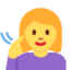 Download Deaf Woman emoji, Twitter / X style