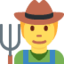 Download Farmer emoji, Twitter / X style