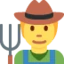 Farmer emoji, Twitter / X design
