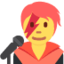Download Singer emoji, Twitter / X style