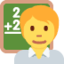 Download Teacher emoji, Twitter / X style