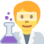 Scientist emoji, Twitter / X design