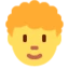 Person Curly Hair emoji on Discord