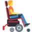 Person In Motorized Wheelchair Facing Right emoji, Twitter / X design