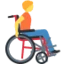 Person In Manual Wheelchair Facing Right emoji, Twitter / X design