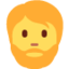 Download Person: Beard emoji, Twitter / X style