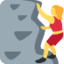Woman Climbing emoji, Twitter / X design