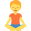 Download Person in Lotus Position emoji, Twitter / X style