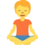 Person in Lotus Position emoji, Twitter / X design