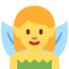 Woman Fairy emoji, Twitter / X design