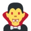 Man Vampire emoji, Twitter / X design