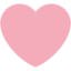 Pink Heart emoji, Twitter / X design