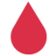 Drop Of Blood emoji, Twitter / X design