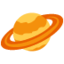 Ringed Planet emoji, Twitter / X design