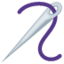 Sewing Needle emoji, Twitter / X design