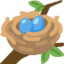 Download Nest With Eggs emoji, Twitter / X style