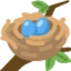 Nest With Eggs emoji, Twitter / X design