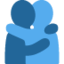 Download People Hugging emoji, Twitter / X style