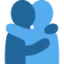 People Hugging emoji, Twitter / X design