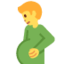 Download Pregnant Man emoji, Twitter / X style