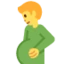 Pregnant Man emoji, Twitter / X design