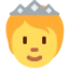 Person with Crown emoji, Twitter / X design