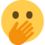 Download Face With Open Eyes And Hand Over Mouth emoji, Twitter / X style