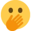 Face With Open Eyes And Hand Over Mouth emoji, Twitter / X design