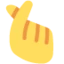 Hand with Index Finger and Thumb Crossed emoji on Discord