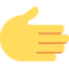 Rightwards Hand emoji, Twitter / X design