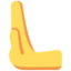 Leftwards Pushing Hand emoji, Twitter / X design