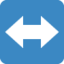 Left-right Arrow emoji, Twitter / X design