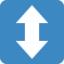 Up-down Arrow emoji, Twitter / X design