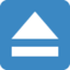 Eject Button emoji, Twitter / X design