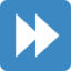 Fast-forward Button emoji, Twitter / X design