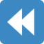 Fast Reverse Button emoji, Twitter / X design