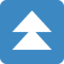 Fast Up Button emoji, Twitter / X design