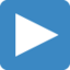Play Button emoji, Twitter / X design