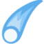 Comet emoji as drawn by Twitter/X