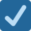 Check Box With Check emoji, Twitter / X design
