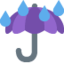 Download Umbrella with Rain Drops emoji, Twitter / X style