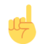 Index Pointing Up emoji, Twitter / X design