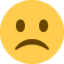 Frowning Face emoji, Twitter / X design
