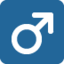 Male Sign emoji, Twitter / X design