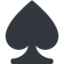 Spade Suit emoji, Twitter / X design