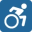 Wheelchair Symbol emoji, Twitter / X design