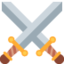 Crossed Swords emoji, Twitter / X design
