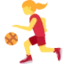 Woman Bouncing Ball emoji, Twitter / X design