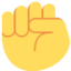 Raised Fist emoji, Twitter / X design